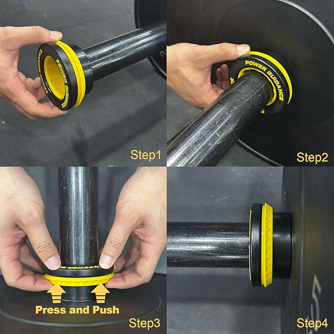 POWER GUIDANCE 50mm Barbell Clamps Barbell Collars, Quick Release Weight Olympic Barbell Clips for Bars, Non-Slip Olympic Barbell Clamps for Workout Weightlifting Fitness Training
