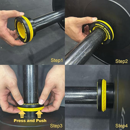 POWER GUIDANCE 50mm Barbell Clamps Barbell Collars, Quick Release Weight Olympic Barbell Clips for Bars, Non-Slip Olympic Barbell Clamps for Workout Weightlifting Fitness Training