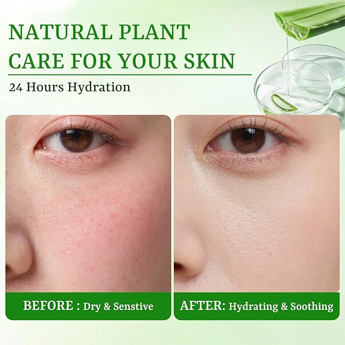 Aloe Vera Face Masks Skincare Soothing Face Mask Hydrating Face Masks Aloe Face Mask for Sensitive Skin, Acne, After Sun Care, Moisturizing Face Sheet Mask, Calming, Refreshing,10 Pack