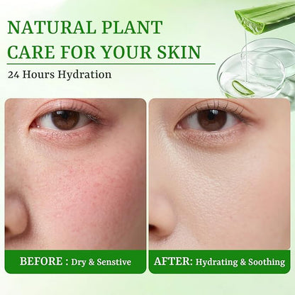 Aloe Vera Face Masks Skincare Soothing Face Mask Hydrating Face Masks Aloe Face Mask for Sensitive Skin, Acne, After Sun Care, Moisturizing Face Sheet Mask, Calming, Refreshing,10 Pack