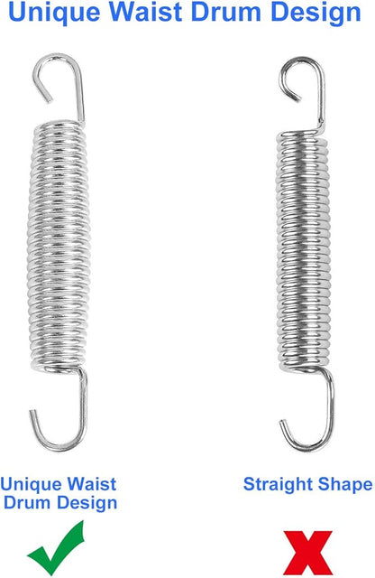 40Pcs 5-1/2” Trampoline Spring Replacement, Stainless Steel Replacement Spring for Trampoline, High Tensile Silver Wire Springs Set with Durable T Hook Fit Skywalker JumpKing Upperbounce Skybound