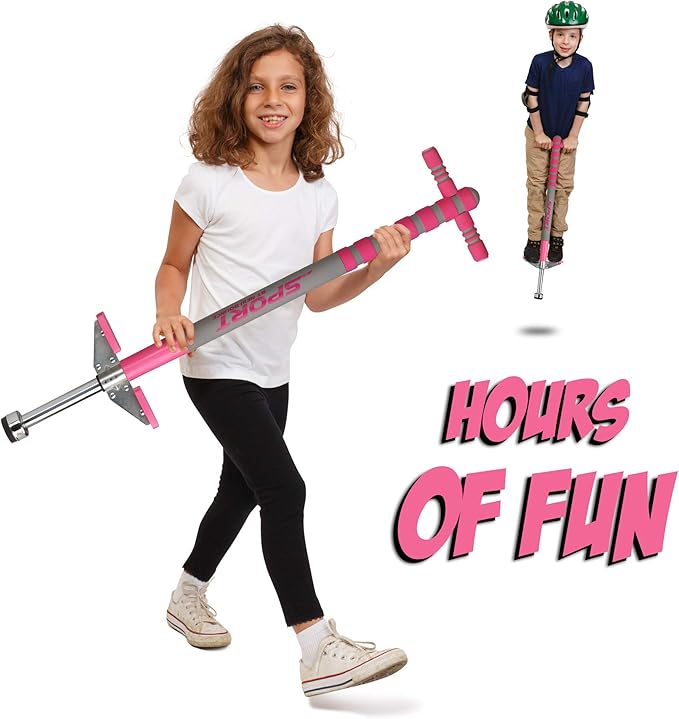 New Bounce Pogo Stick for Kids - Pogo Sticks, 40 to 80 Lbs - Sport Edition, Quality, Easy Grip, PogoStick for Hours of Wholesome Fun