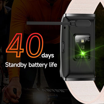 Smart Health Wristband, Fitness Activity Tracker for Women, One-Touch Measurement Function, Measuring Heart Rate, Sleep, Stress Health Data, 120+ Exercise Modes, Wearable Health Tracker with GPS(Pink)