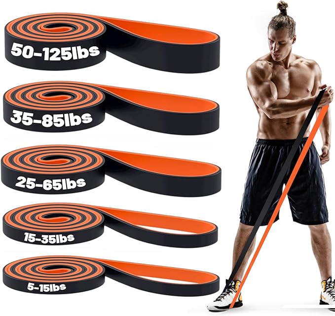 Pull Up Bands, Resistance Bands, Pull Up Assistance Bands Set for Men & Women, Exercise Workout Bands for Working Out, Body Stretching, Physical Therapy, Muscle Training