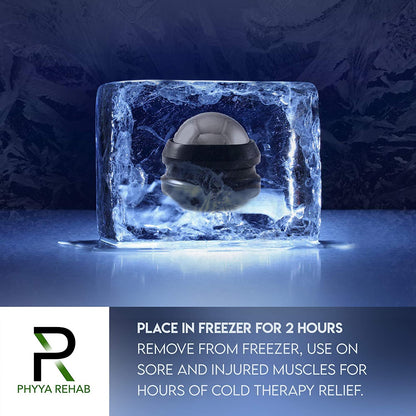 Phyya Rehab - Massage Ice Roller Ball - Roller for Muscles Deep Tissue - Cold Therapy - Plantar