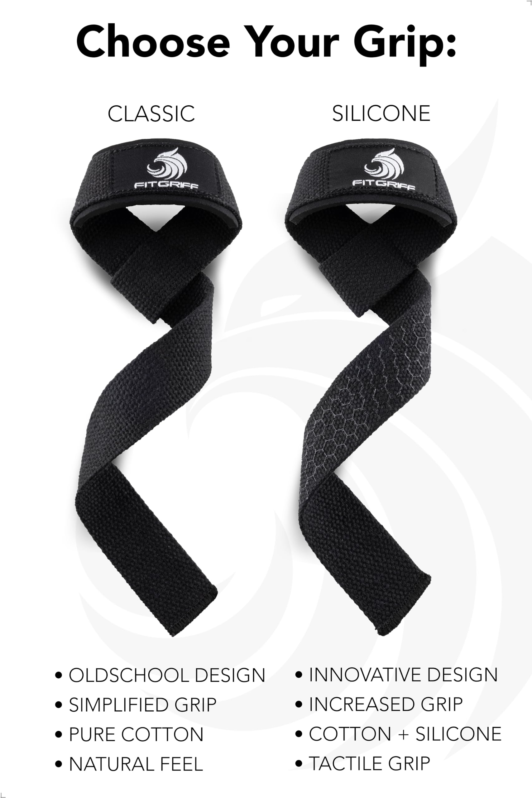 Fitgriff® Lifting Wrist Straps for Weightlifting, Gym, Deadlift, Workout (Made of Premium Cotton &