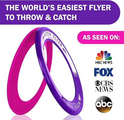 Activ Life Kid’s Flying Rings (2 Pack) They Fly Straight & Don’t Hurt, 80% Lighter Than Standard Rings - Replace Screen Time with Healthy Family Fun - Get Outside & Play