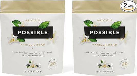 Possible Protein Powder Vanilla Bean - 20g of Vegan, Plant-Based Protein Mix - Non-GMO, Non-Dairy