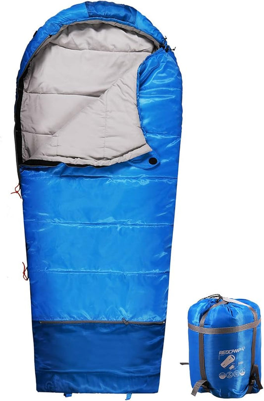 REDCAMP Kids Mummy Sleeping Bag for Camping, 3 Season Cold Weather Sleeping Bag Fit Boys,Girls &
