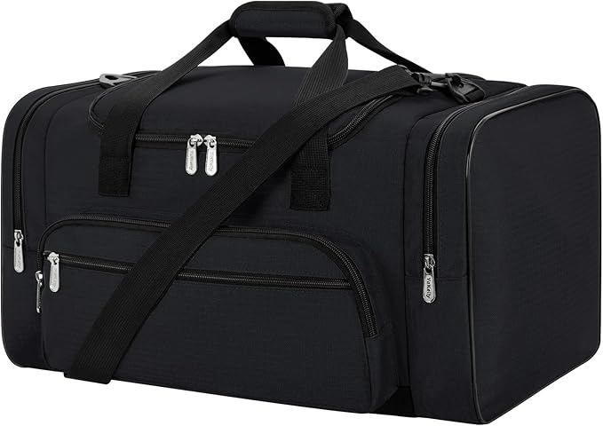 Sports Duffel Bag 22 Inch Travel Gym Duffle - Black
