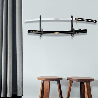 TRINENOX Sword Stand, Sword Wall Mount, Sword Hook, Sword Hanger Rack, Wall Mount Sword Hook, Acrylic Samurai Sword Display Holder for Katana Tanto Genji Wakizashi Sword Hanger Rack (2 Pairs Clear)