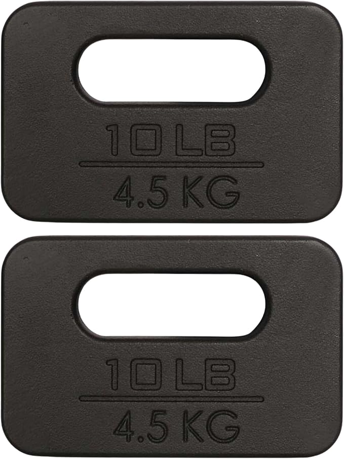 Yes4All Ruck Weight Plate, Cast Iron Rucking Plates with Wide Grip for Swings, Squat, Strength, Weighted Vest Training - Multiple Rucking Weights: 10LB to 45LB