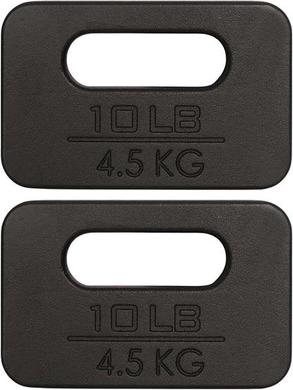 Yes4All Ruck Weight Plate, Cast Iron Rucking Plates with Wide Grip for Swings, Squat, Strength, Weighted Vest Training - Multiple Rucking Weights: 10LB to 45LB