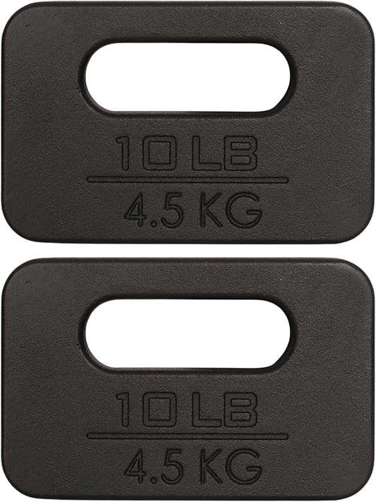 Yes4All Ruck Weight Plate, Cast Iron Rucking Plates with Wide Grip for Swings, Squat, Strength, Weighted Vest Training - Multiple Rucking Weights: 10LB to 45LB