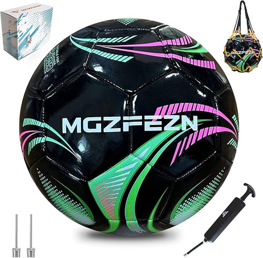 Youth Soccer Ball Size 4, Kids Outdoor Play Game Training Practice Soccer Ball for Teen Boy Girl