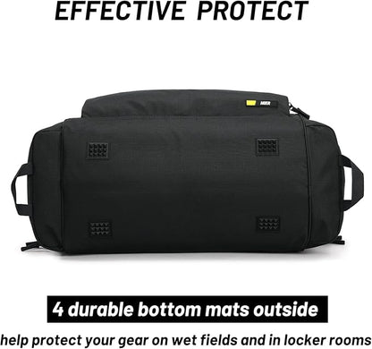 MIER Large Duffel Bag Men's Gym Bag with Shoe Compartment, 60L