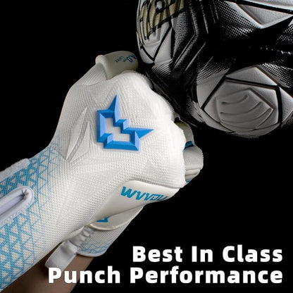 WVVOU Professional Goalkeeper Gloves for Adults and Youth Soccer Goalie Gloves Breathable Soccer Gloves High Performance Guantes De Portero with 4+3mm Sticky Super Grip Latex Palm