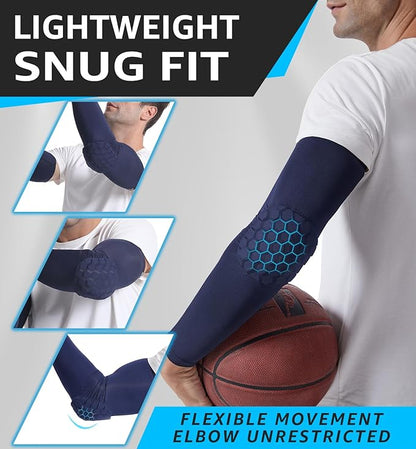 HiRui Elbow Pads for Teenagers Men Women, Elbow Brace Basketball Shooter Sleeves Arm Compression Sleeves
