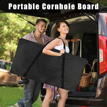 Cornhole Board Set with Carrying Bags & 8 Bean Bags Corn Hole Boards Bean Toss Game for Adults Family Outdoor Lawn Outside Backyard Games