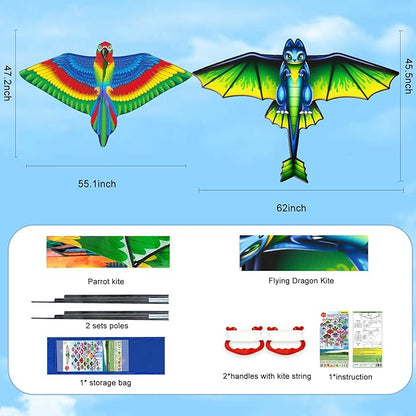 Easy to Fly Kites for Kids Ages 4-8 8-12 & Adults, Beach Flying Toys Butterfly Kite with Handle and Kites String, Great for Outdoor Activities & Family Trip Easter Gifts