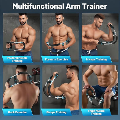 Twister Arm & Chest Trainer - Adjustable 3 Resistance Levels (0-132lbs), Detachable Strength Training Equipment for Home Gym, Men & Women