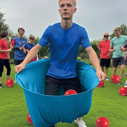 Granny Pants Yard Game Set - Giant Outdoor Party Game with 8 Bouncy Balls and Pump，Fun Family Reunion & Adult Yard Games for Groups