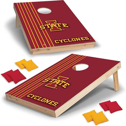 2' x 3' Solid Wood Cornhole Set with Direct Print HD Team Graphics – Great Gift for Any NCAA Fan! Bean Bag Toss Family Outdoor Games