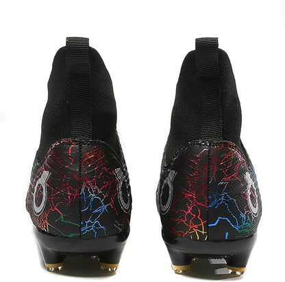 Men's Soccer Shoes High-Top Soccer Cleats Outdoor Breathable Athletic Professional Spikes Youth Boys Football Shoes Unisex