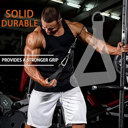 2Pack Upgraded Heavy Duty Exercise Handles for Cable Machine, Aluminum Alloy Gym Handles for Power Rack Attachments, Resistance Band with Cable Crossover System&Triceps Pushdown