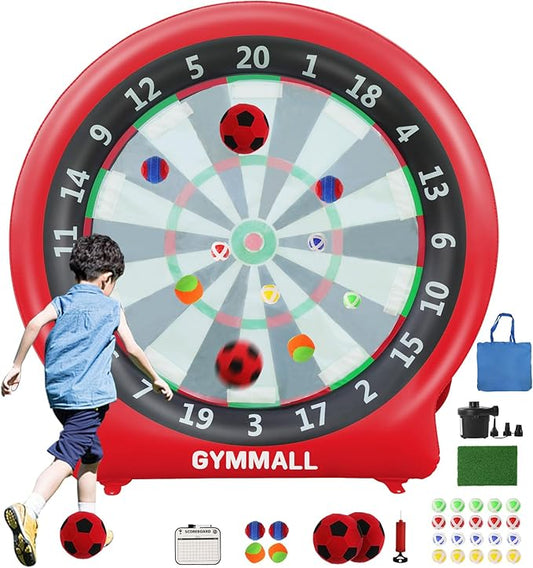 Giant Dart Board Inflatable with Pump, Outdoor and Indoor Soccer Sport Kick Dartboard for Kids and
