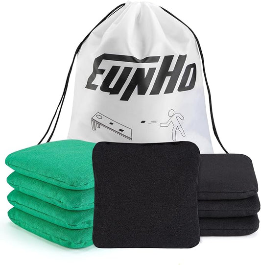 EunHo Cornhole Bags Set of 8 Regulation Size & Weight Corn Hole Bean Bags Official Professional All