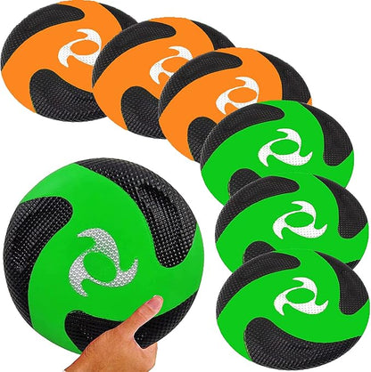 Liberty Imports 6 PCS Kids Soft Flying Foam Discs, 10" Sport Toy Throwing Flying Disks for Safe Play, Indoor Outdoor Family Party Game Bulk Activities