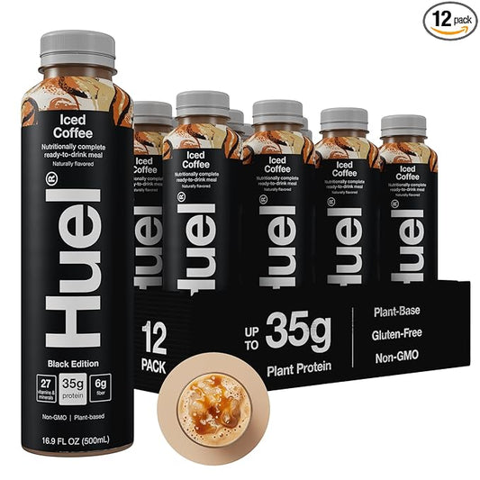 Huel Black Edition Ready-to-Drink | Iced Coffee Meal Replacement Shake | 35g High Protein Drink |