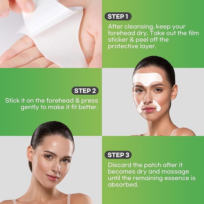 Smile Line and Forehead Wrinkle Patches: Smile Line Treatment with Aloe, Collagen, Vitamin E-Forehead Patches 12pcs, Smile Line Patches 24pcs