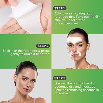 Smile Line and Forehead Wrinkle Patches: Smile Line Treatment with Aloe, Collagen, Vitamin E-Forehead Patches 12pcs, Smile Line Patches 24pcs