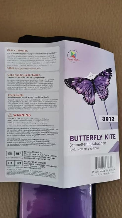 Large Butterfly Kite for Adults and Kids Ages 4-8 & 8-12 Easy to Fly, 55''X28'' Single Line Kite for Outdoor, Park or Beach.