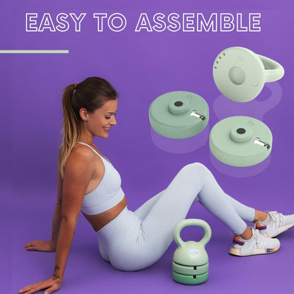 Polyfit Adjustable Kettlebell Set - 5-in-1 Weights for Home Gym