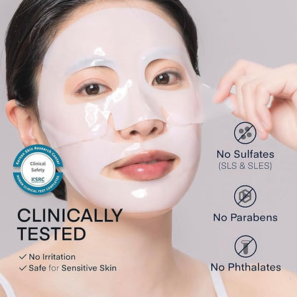 Terez & Honor Collagen Face Mask 4-Pack & Eye Patches 60 Pcs Hydrogel Set - Korean Self Care for Wrinkles, Fine Lines, Pores, Elasticity, Eye Puffiness, Dark Circles - Deep Hydrating, Firming, Glowing