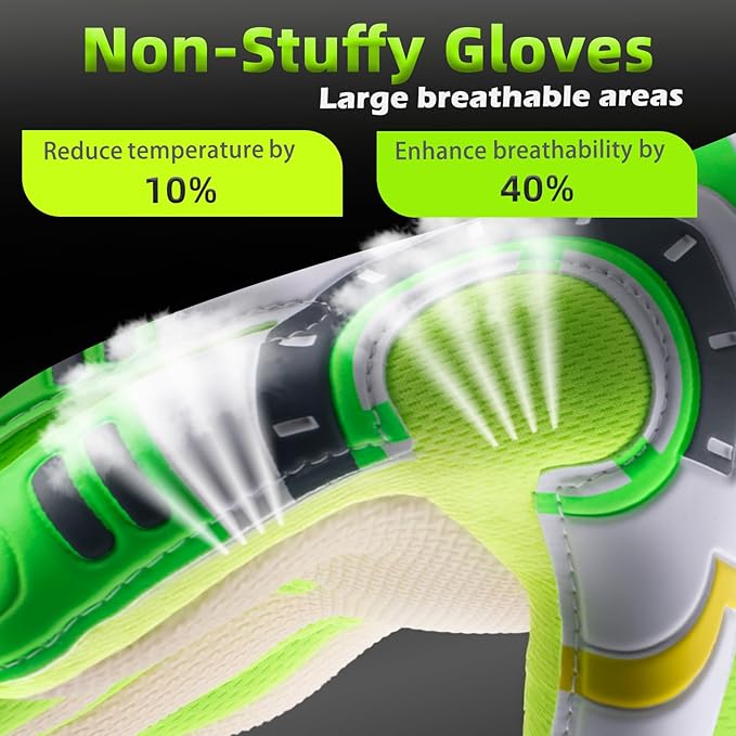 Sportout Kids Goalkeeper Gloves, Soccer Gloves with Double Wrist Protection and Non-Slip Wear Resistant Latex Material to Give Protection to Prevent Injuries