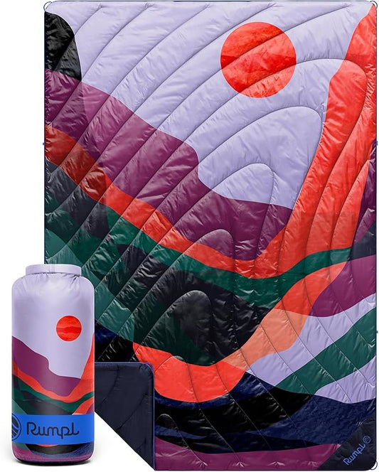 Rumpl Original Puffy Blanket - Warm, Water-Resistant Camping Blanket with 100% Recycled Synthetic
