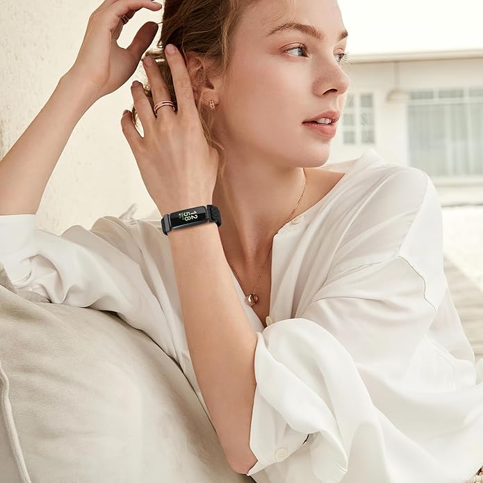 Elastic Braided Watch Band Compatible with Fitbit Inspire 3/Inspire 2/Inspire/Inspire HR/Fitbit ace 3/Ace 2, Adjustable Stretchy Strap Sport Nylon Loop Replacement Wristband for Fitbit Inspire