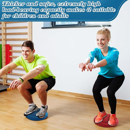 Libima 4 Pcs Wiggle Seat Inflated Wobble Cushion for Sensory Kid 13 Inches Balance Disc Flexible Seating for Classroom Sensory Pad for Chair Wiggle Cushion with Needle Pump