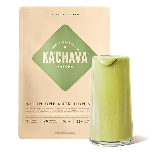Ka?™Chava Whole Body Meal Shake Matcha 2 lb ??Vegan Protein Powder with 85+ Superfoods & Greens