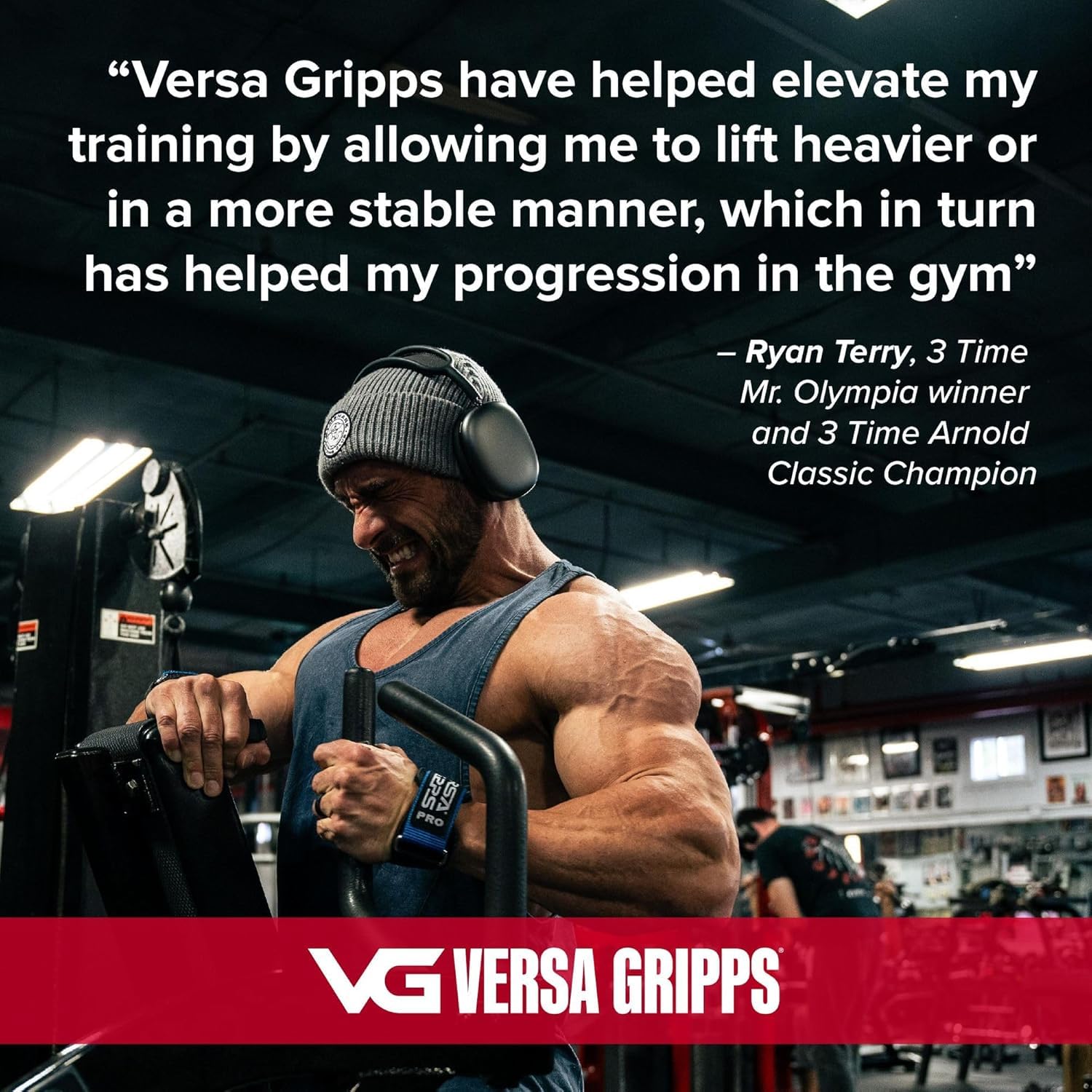 Versa Gripps® PRO Wrist Straps, Size Small, Black