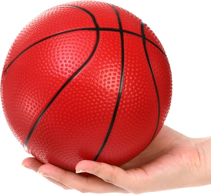 8 Pack Mini Basketballs, 7" Small Pool Basketball with Pump, Inflatable PVC Basketball Hoop Indoor, Replacement Basketballs for Pool, Sports Party, Water Games, Outdoor Play