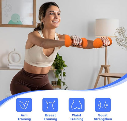 Ergonomic Dumbbells Weights Set-Hand Weights for Women at Home, Ear Dumbbells Weights for Pilates, Yoga, Jogging,Strength Training