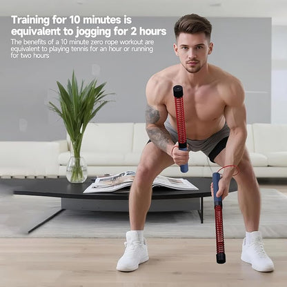 ASIEIT Ropeless Battle Rope for Home Gym, Generation Upgraded Version, Adjustable Weight Portable Strength & Aerobic Trainer for Muscle Training, Athletes, Boxers, Fitness Beginners, Burn Fat