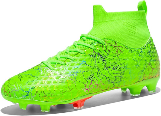 Men's Soccer Shoes High-Top Soccer Cleats Outdoor Breathable Athletic Professional Spikes Youth