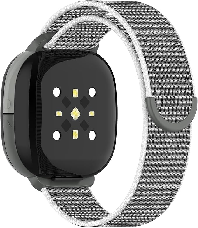 Compatible with Fitbit Ace LTE, Quick Release Nylon Hook Loop Sport Strap Accessory Fit for Fitbit Ace LTE Band, Black White