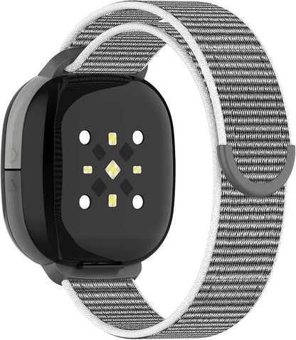 Compatible with Fitbit Ace LTE, Quick Release Nylon Hook Loop Sport Strap Accessory Fit for Fitbit Ace LTE Band, Black White